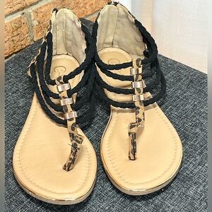 C Comfort leopard and rope sandals- 8